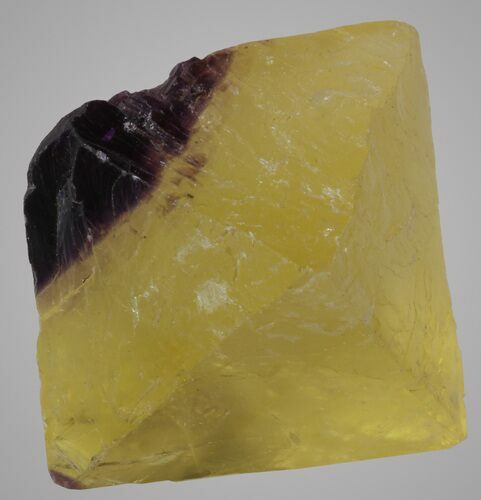Yellow/Purple Cleaved Fluorite Octahedron - Illinois #36158